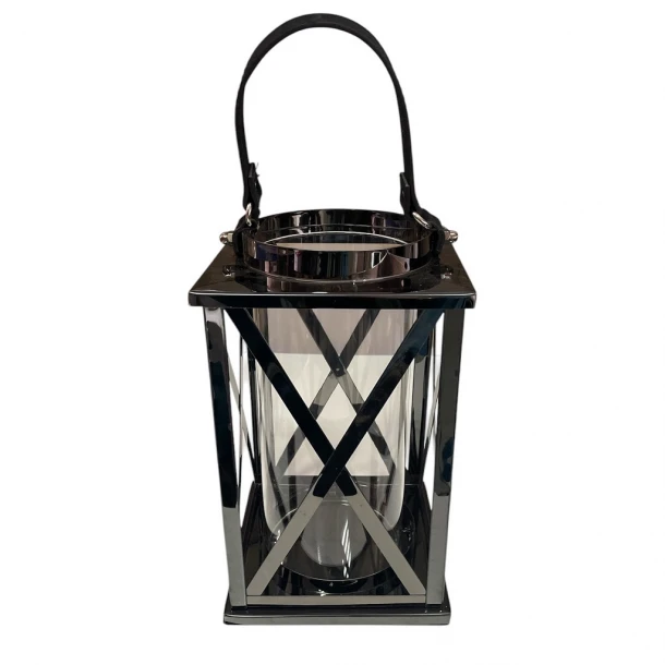 Φανάρι Μεταλλικό Ασημί ESPIEL 16x16x29εκ. DWAA1014