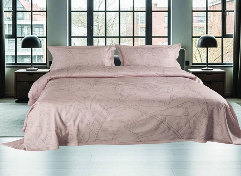 Σετ Σεντόνια Βαμβακοσατέν Υπέρδιπλα 240x270εκ. Leaves Makis Tselios