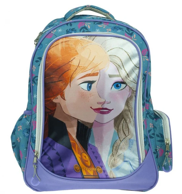 Τσάντα Δημοτικού Frozen 35x20x46εκ. Με Ανατομική Πλάτη & 2 Πλαϊνές Θήκες Justnote 50-3259