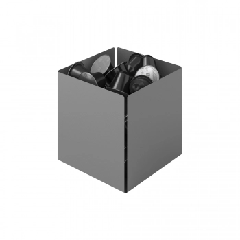 Θήκη Για Κάψουλες Του Καφέ Ανοξείδωτη Matt Concrete Grey 13x13x13εκ. Pam & Co 116-163