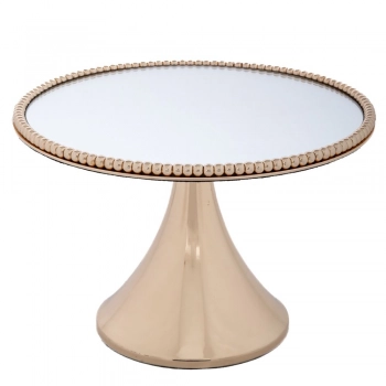 Τουρτιέρα Μεταλλική Χρυσή Με Πόδι Φ25x17εκ. iliadis 92637