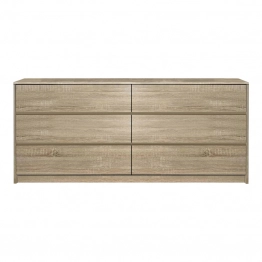 Συρταριέρα Kuanger pakoworld mdf σε φυσική απόχρωση 120x40x70εκ