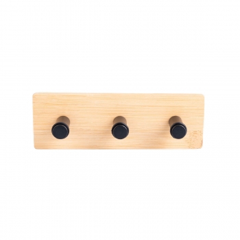 Κρεμάστρα Επιτοίχια 3 Θέσεων Bamboo-Μεταλλική Essentials 15x3,8x5εκ. Estia 02-12809