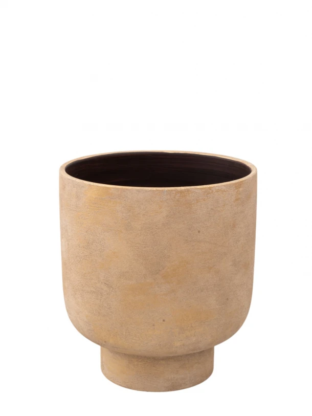 Κασπώ Κεραμικό Μπεζ-Χρυσό 33,5x37,5εκ. Zen Collection 25.24.51690