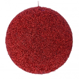 Χριστουγεννιάτικη Μπάλα Polyfoam Κόκκινη Glitter 20εκ. iliadis 83540