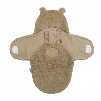 Meyco Wrap Κουβερτούλα Teddy για τη βόλτα Bear Brown MEY-296.242.80.00