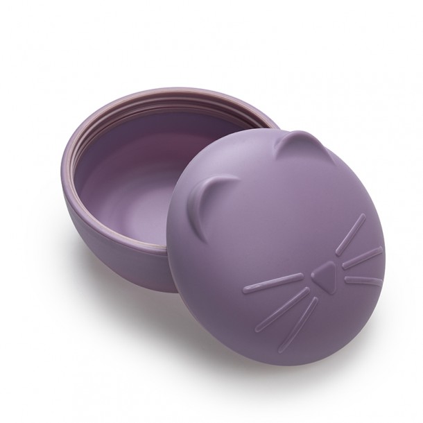 Μπωλ Με Καπάκι Σιλικόνης Cat Μωβ 350ml Melii MEL12600