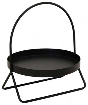 Σταντ-Δίσκος Σερβιρίσματος Μεταλλικός Μαύρος Φ26x31εκ. Art Et Lumiere 30552