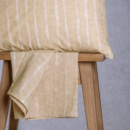 Σετ Σεντόνι Με 2 Μαξιλαροθήκες Polycotton Υπέρδιπλο Με Λάστιχο 160x200+32εκ. Kai Beige Casual Line Mini Melinen 20006049