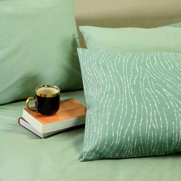 Ζεύγος Μαξιλαροθήκες Polycotton 50x70εκ. Brooke Aqua Casual Line Melinen 20006338