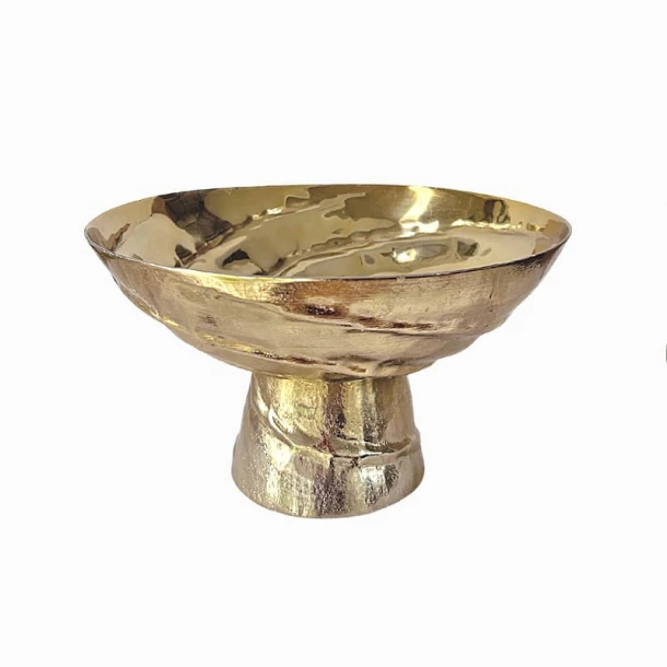 Διακοσμητικό Μπωλ Με Πόδι Μεταλλικό Χρυσό 31x16εκ. Art Et Lumiere 12019