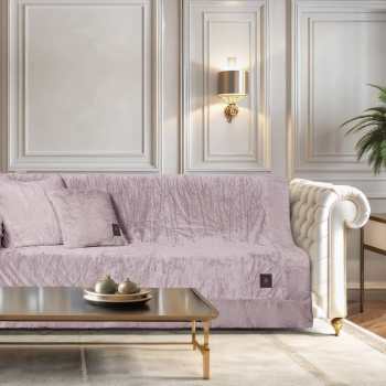 Ριχτάρι Velvet-Faux Fur Διθέσιος 180x250εκ. Premium 3969 Nude Greenwich Polo Club