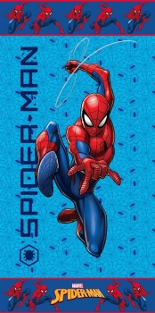 Πετσέτα Θαλάσσης Παιδική Quick Dry Microfiber 70x140εκ. Marvel Spider-Man 208 Sky Blue Dimcol