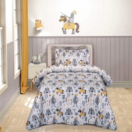 Κουβερλί Microfiber Μονό 160x240εκ. Essential 8861 Cream-Grey Greenwich Polo Club