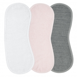 Σετ 3τμχ Λαβέτα Βαμβακερή 53x20εκ. White-Grey-Light Pink Meyco MEY-611401