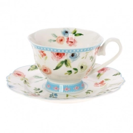 Φλυτζάνι Τσαγιού Πορσελάνης 220ml Primavera Blue CRYSPO TRIO 28.098.16