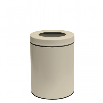 Καλάθι Απορριμμάτων Γραφείου 6lit Ανοξείδωτο Matt Ivory Pam & Co Φ21x28εκ. 2128-703