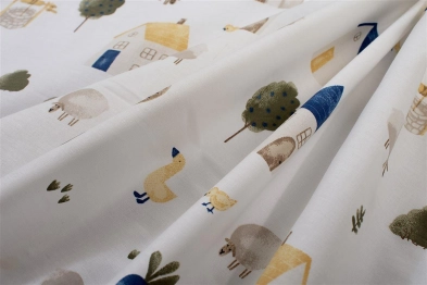 Σεντόνι Μεμονωμένο Βαμβακερό Λίκνου 80x110εκ. Village 579 White-Green Dimcol