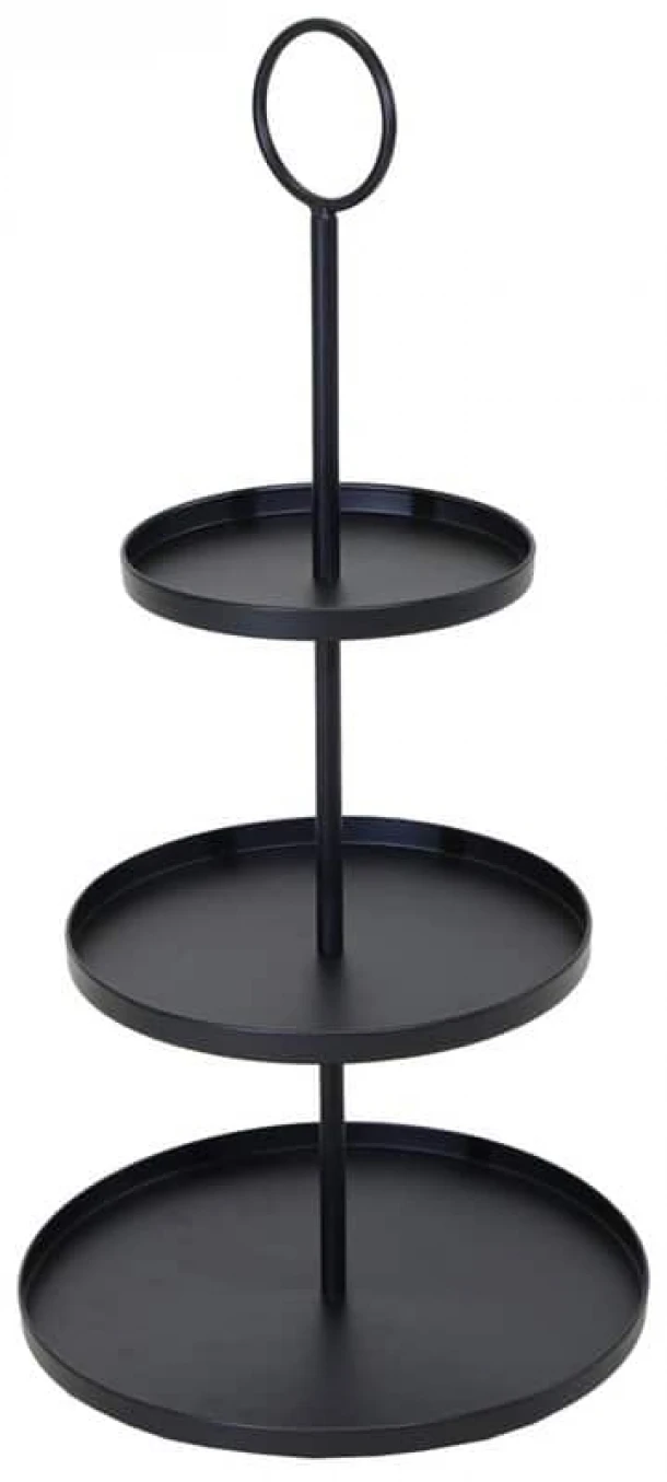 Ορντερβιέρα 3 Όροφη Μεταλλική Μαύρη Φ40x83εκ. Art Et Lumiere 30551