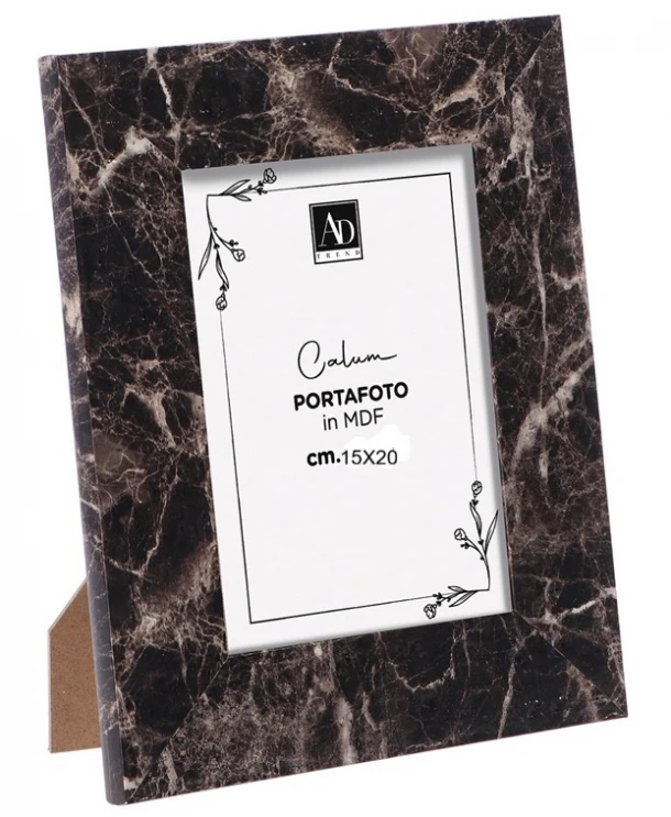 Κορνίζα Polyester Με Εφέ Μαρμάρου Μαύρο 15x20εκ. Royal Art STA568BK