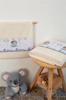 Σετ Πετσέτες 2τμχ Μπεμπέ Βαμβακερές Εκρού Pilot 120 DimCol