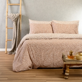 Σετ Σεντόνια Βαμβακερά Διπλά 205x270εκ. Leo Mocca Casual Line Melinen 20005278