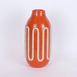 Βάζο Κεραμικό Κεραμιδί-Μπεζ 15x32εκ. ESTHETI 752-20334