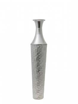 Βάζο Επιδαπέδιο Μεταλλικό Ασημί 14,7x70εκ. Zen Collection 24.6.49663