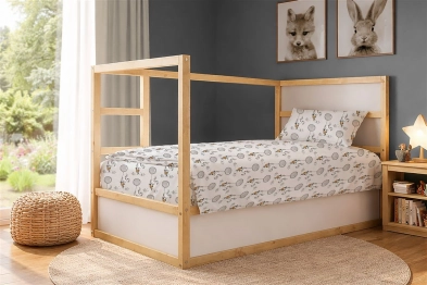 Παπλωματοθήκη Παιδική Βαμβακερή Μονή 160x240εκ. Floating Bunny 715 Grey DimCol