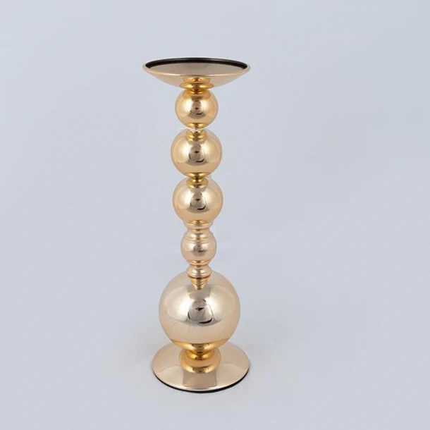 Κηροπήγιο Μεταλλικό Χρυσό 10x38εκ. ESTHETI 752-24083