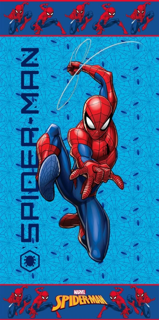 Πετσέτα Θαλάσσης Παιδική Quick Dry Microfiber 70x140εκ. Marvel Spider-Man 208 Sky Blue Dimcol