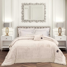 Κουβερτοπάπλωμα Faux Fur King 240x250εκ. Premium 3962 Ivory Greenwich Polo Club