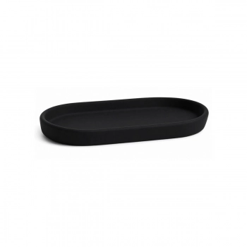 Δίσκος Μπάνιου Κεραμικός Fjord Soft Black 19,5x10x2εκ. Estia 02-37376