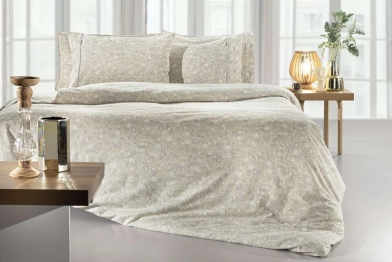 Σετ Παπλωματοθήκη Φανελένια Υπέρδιπλη 225x245εκ. Eloide Natural Guy Laroche