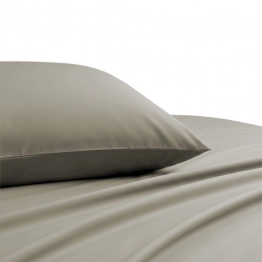 Ζεύγος Μαξιλαροθήκες Βαμβακοσατέν 53x72εκ. Olive-Grey Lavish Satin Line Melinen 20005618