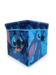 Κουτί-Σκαμπό Polyester Disney Home Lilo & Stitch 06 Blue 30x30x30εκ. DimCol