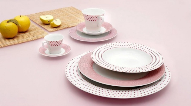 Σετ Φλυτζάνια Καφέ 6τμχ Πορσελάνης 100ml Matrix Pink CRYSPO TRIO 15.301.17
