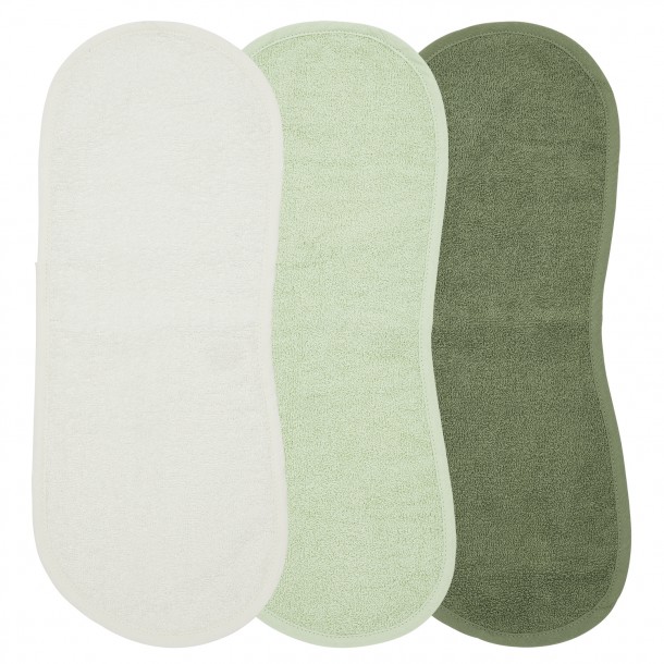 Σετ 3τμχ Λαβέτα Βαμβακερή 53x20εκ. Offwhite-Soft Green-Forest Green Meyco MEY-611440