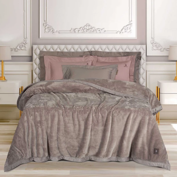 Κουβέρτα Βελουτέ Supersoft King 240x250εκ. Essential 3973 Dusty Lilac Greenwich Polo Club