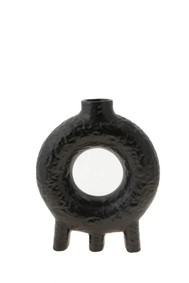 Βάζο Διακοσμητικό Κεραμικό Μαύρο 19x10,5x27,5εκ. Zen Collection 24.25.50189
