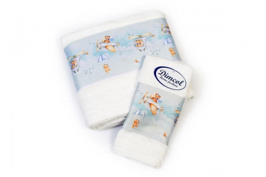 Σετ Πετσέτες 2τμχ Μπεμπέ Βαμβακερές Helicopter 306 White DimCol