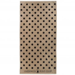 Πετσέτα Θαλάσσης Βαμβακερή 90x170εκ. Essential 4071 Μαύρη-Taupe Greenwich Polo Club