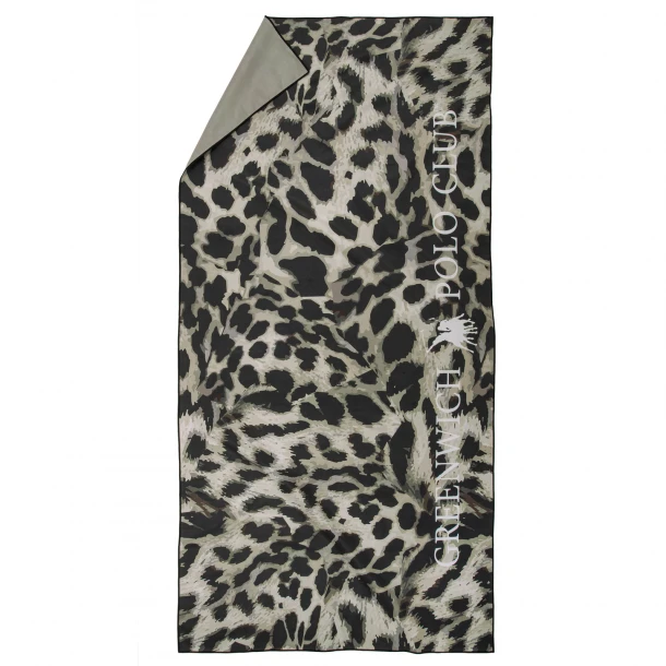 Πετσέτα Θαλάσσης Microfiber 80x170εκ. Essential 5205 Black-Taupe Greenwich Polo Club