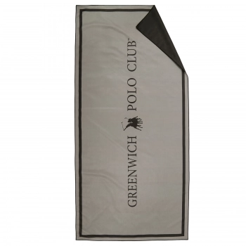 Πετσέτα Θαλάσσης Microfiber 80x170εκ. Essential 5213 Black-Grey Greenwich Polo Club