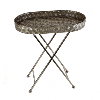 Τραπεζάκι Βοηθητικό Μεταλλικό Χρυσό 65x39,5x70,5εκ. ESPIEL GLD104