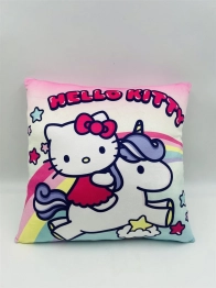 Διακοσμητικό Μαξιλάρι Velboa 38x38εκ. Sanrio Hello Kitty 602 Pink DimCol