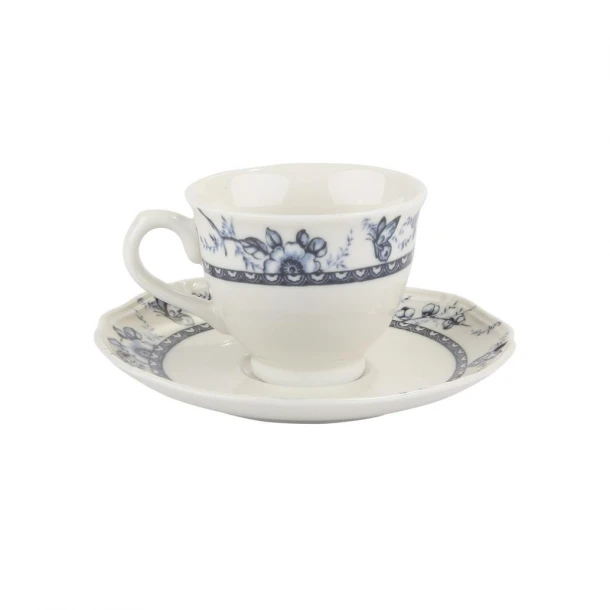 Φλιτζάνι Καφέ Σετ 6τμχ Πορσελάνης 100ml Tiffany Blue Oriana Ferelli PR24324B09