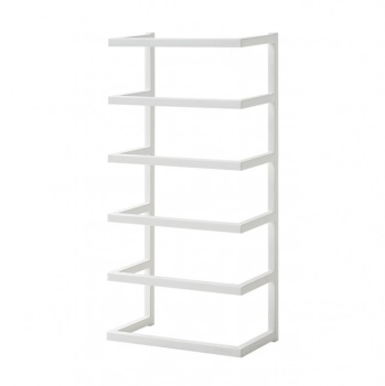 Κρεμάστρα Επιτοίχια 5 Θέσεων Μεταλλικό Λευκή 24x12x48εκ. Carre Sealskin 800259