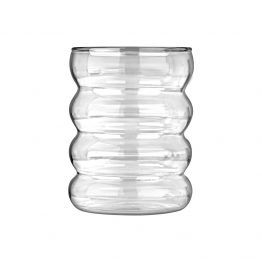 Ποτήρι Νερού Γυάλινο Κυμματιστό Διάφανο Waves 350ml-8x8x9εκ. Estia 07-36669