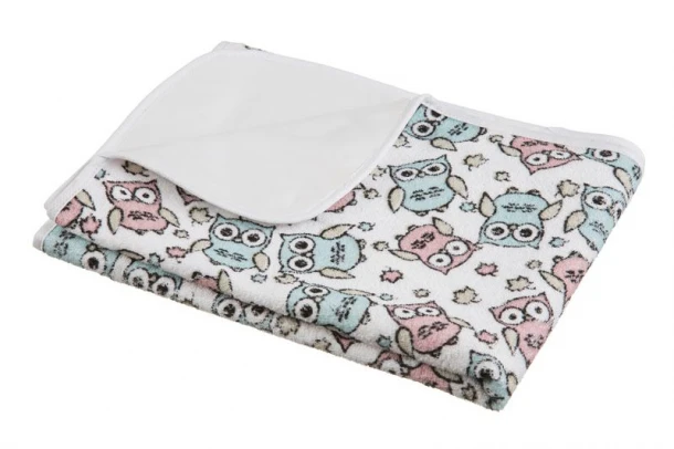 Αδιάβροχο Σελτεδάκι 50x70εκ. Με Σχέδιο Owl Ροζ-Μπλε akuku A1042-BLUE-PINK OWLS